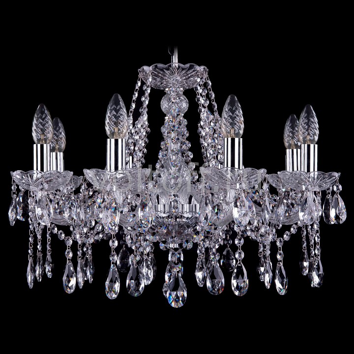 Подвесная люстра Bohemia Ivele Crystal Подвесная люстра Bohemia Ivele CrystalЭлитные светильники<br>Артикул - BI_1413_8_200_Ni,Серия - 1413<br>