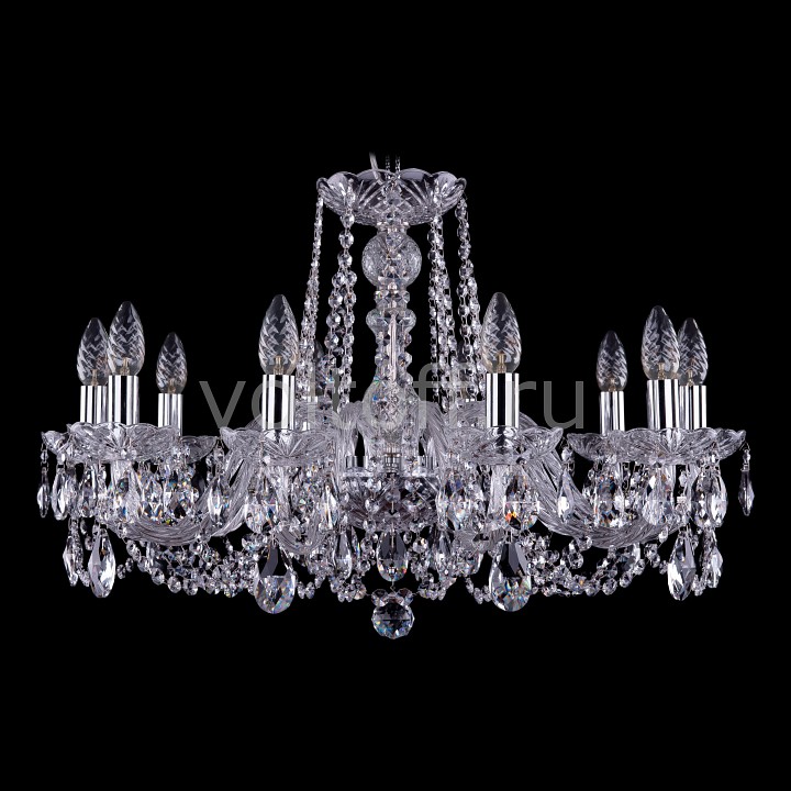 Подвесная люстра Bohemia Ivele Crystal Подвесная люстра Bohemia Ivele CrystalЭлитные светильники<br>Артикул - BI_1402_10_240_Ni,Серия - 1402<br>