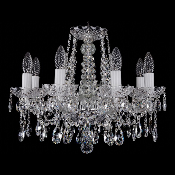 Подвесная люстра Bohemia Ivele Crystal Подвесная люстра Bohemia Ivele CrystalЭлитные светильники<br>Артикул - BI_1413_8_165_Ni,Серия - 1413<br>