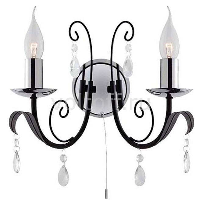 Бра Arte Lamp Бра Arte LampЭлитные светильники<br>Артикул - AR_A1742AP-2BK,Серия - Romana<br>