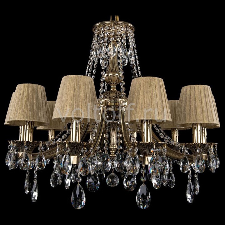 Подвесная люстра Bohemia Ivele Crystal Подвесная люстра Bohemia Ivele CrystalКлассические потолочные светильники<br>Артикул - BI_1771_10_220_A_GB_SH7,Серия - 1771<br>