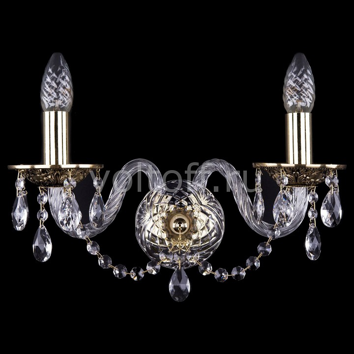 Бра Bohemia Ivele Crystal Бра Bohemia Ivele CrystalЭлитные светильники<br>Артикул - BI_1600_2_GB,Серия - 1600<br>