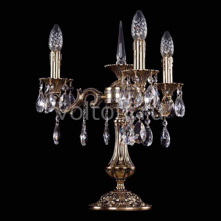 Настольная лампа Bohemia Ivele Crystal Настольная лампа Bohemia Ivele CrystalЭлитные светильники<br>Артикул - BI_7001_3_125_51_A_GB,Серия - 7001<br>